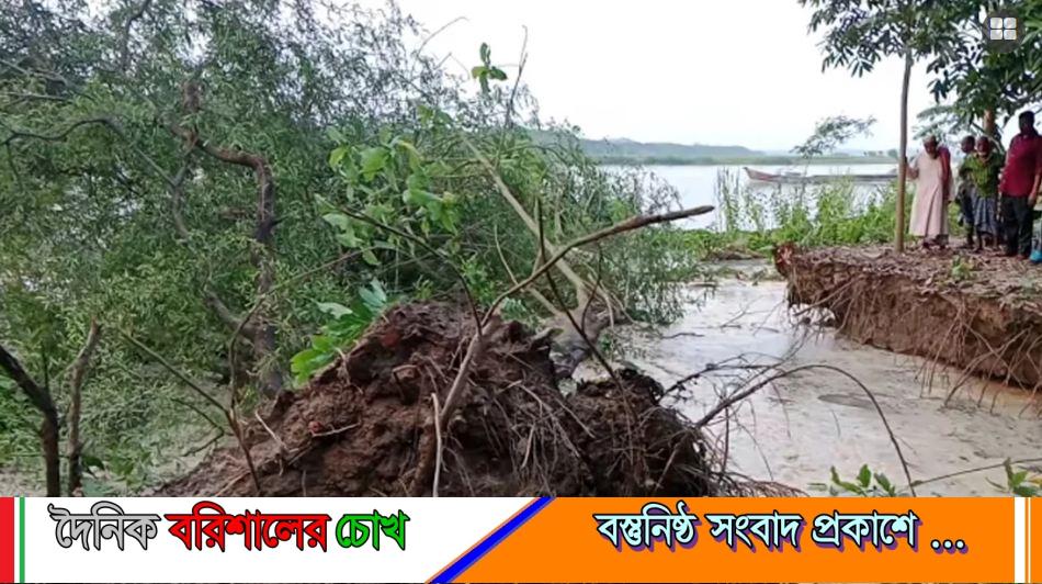 বরিশালে অবৈধ বালু উত্তোলনে নদী ভাঙ্গন, দিশেহারা শতাধিক পরিবার