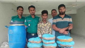 বরিশালে ড্রাম ভর্তি গাঁজাসহ যুবক গ্রেপ্তার