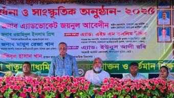 বাবুগঞ্জে জামেনা খাতুন মাধ্যমিক বিদ্যালয়ে অবসরপ্রাপ্ত শিক্ষকদের সংবর্ধনা