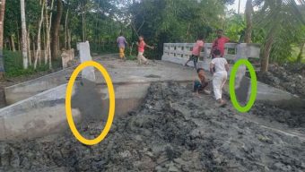 বরিশালে নির্মাণ শেষ হওয়ার আগেই কালভার্টে ফাটল