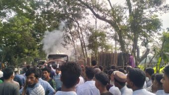 উজিরপুরে চলন্ত বিআরটিসি বাসে অগ্নিকাণ্ড, অল্পের জন্য রক্ষা পেলেন যাত্রীরা