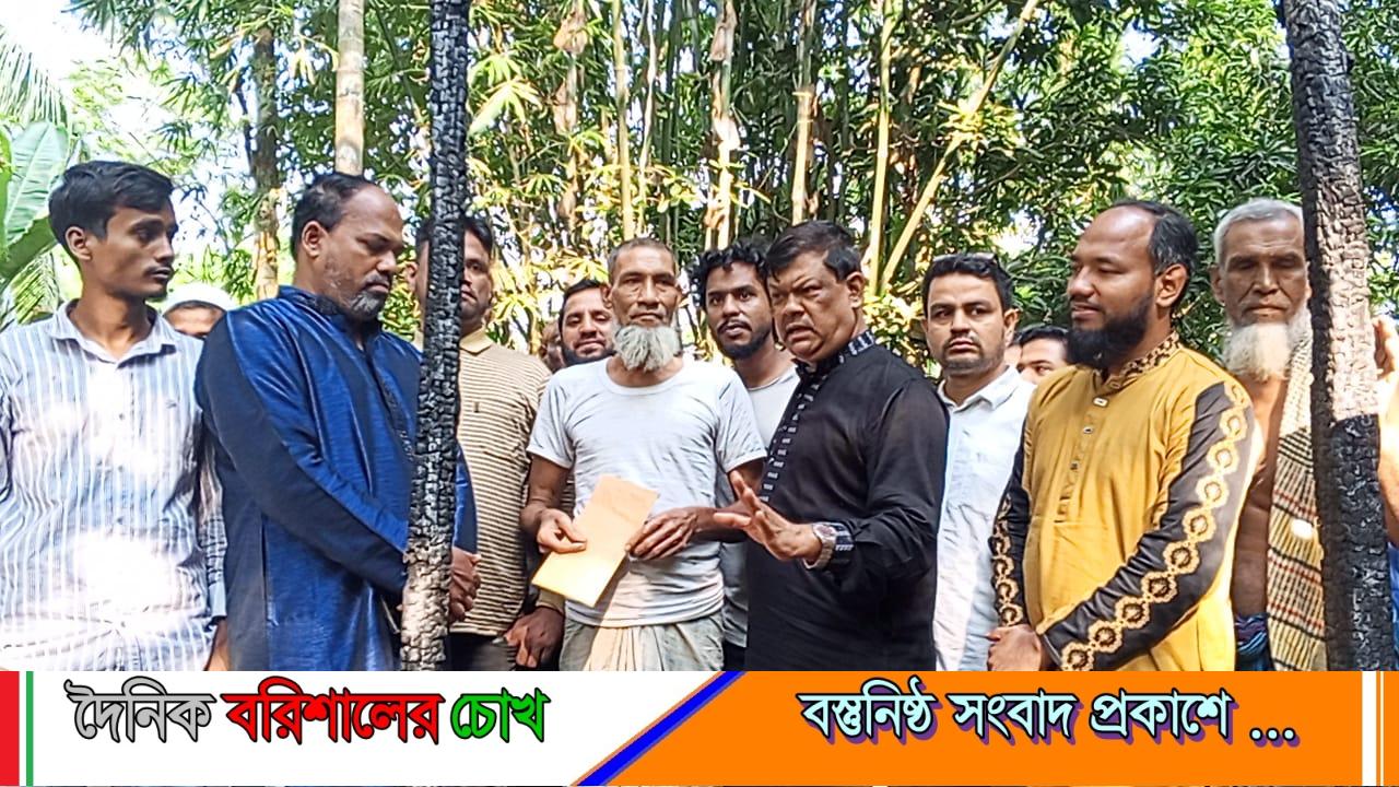 বরিশালে অসহায় ব্যবসায়ী আইউব ফরাজীর পাশে আবু নাসের রহমতুল্লাহ