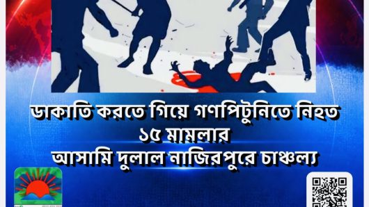 ডাকাতি করতে গিয়ে গণপিটুনিতে নিহত ১৫ মামলার আসামি দুলাল, নাজিরপুরে চাঞ্চল্য
