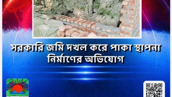 সরকারি জমি দখল করে পাকা স্থাপনা নির্মাণের অভিযোগ