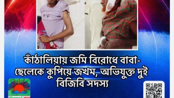 কাঁঠালিয়ায় জমি বিরোধে বাবা-ছেলেকে কুপিয়ে জখম, অভিযুক্ত দুই বিজিবি সদস্য