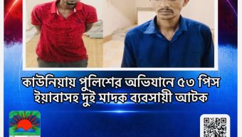 কাউনিয়ায় পুলিশের অভিযানে ৫৩ পিস ইয়াবাসহ দুই মাদক ব্যবসায়ী আটক