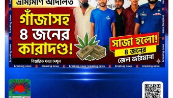 মহিপুরে মোবাইল কোর্টে গাঁজাসহ ৪ জনের কারাদণ্ড