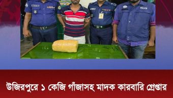 উজিরপুরে ১ কেজি গাঁজাসহ মাদক কারবারি গ্রেপ্তার