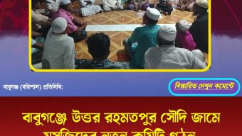 বাবুগঞ্জে উত্তর রহমতপুর সৌদি জামে মসজিদের নতুন কমিটি গঠন