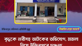 বৃদ্ধকে নারীসহ আটকের অভিযোগ, মামলা নিয়ে উজিরপুরে চাঞ্চল্য